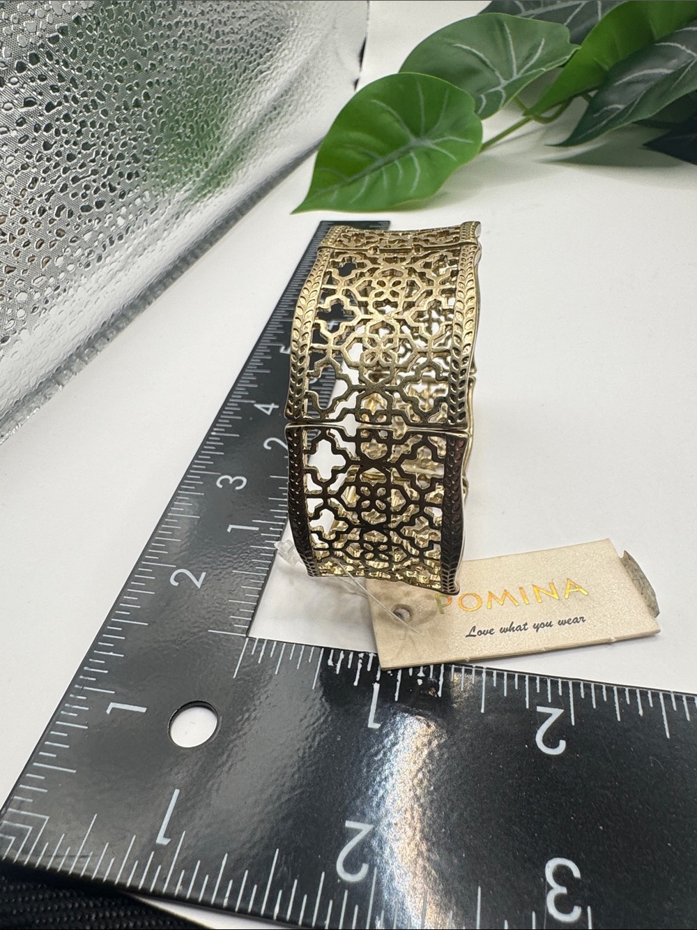 Pomina Gold-Tone Filigree Stretch Bracelet (BR1010/3) - Picture 4 of 6
